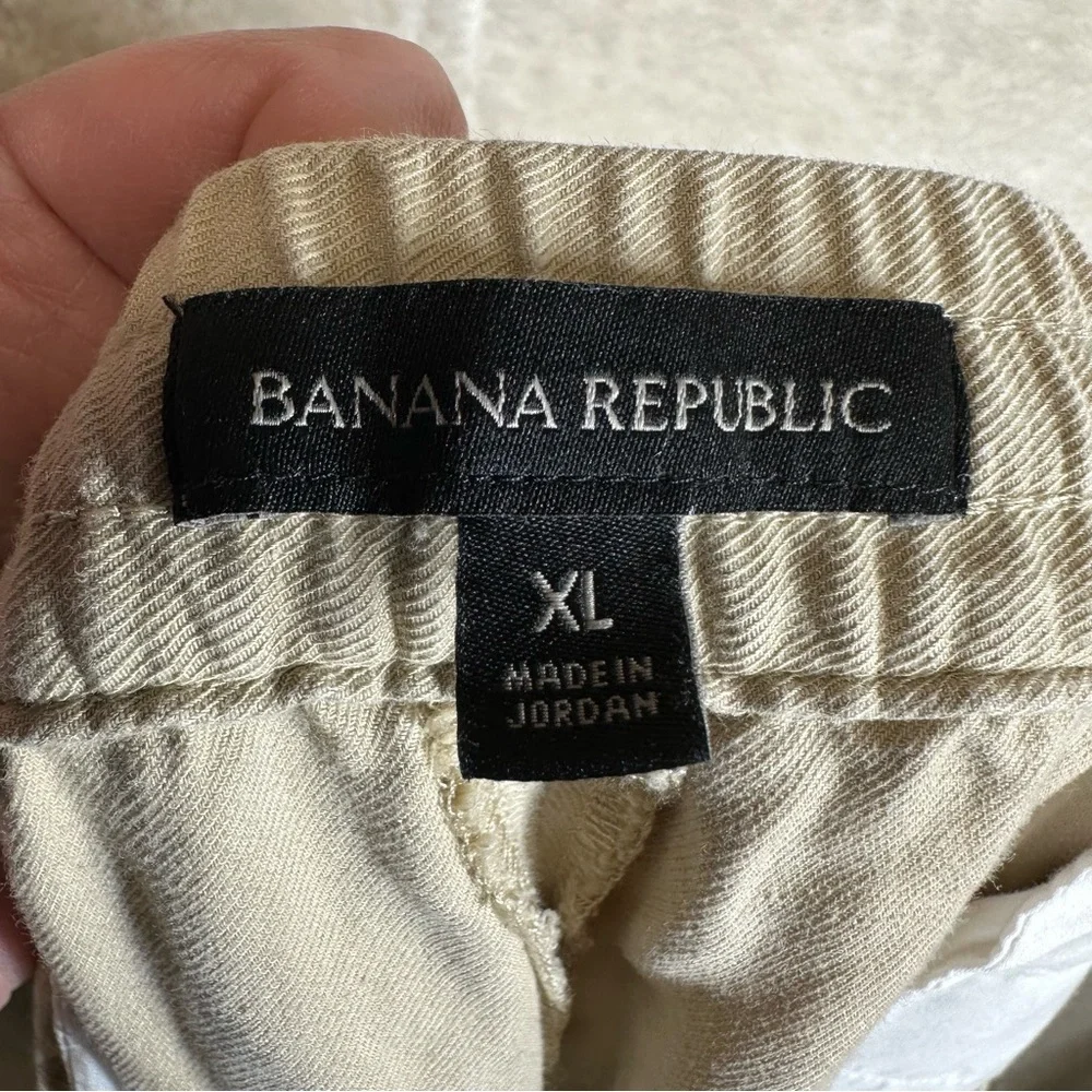 Banana Republic women’s khaki pull on pants linen blend size Xl